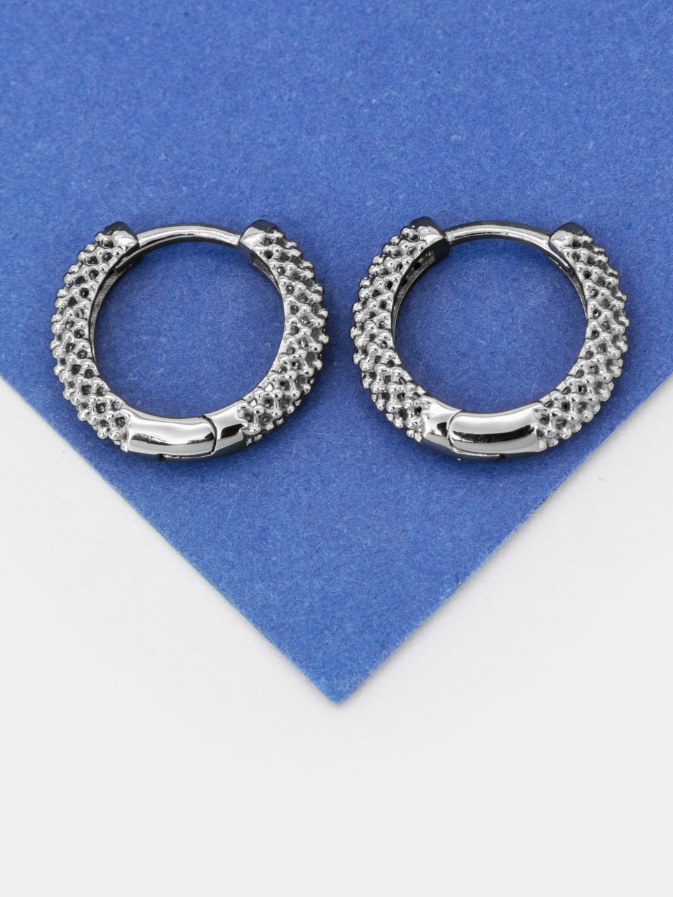 Швензы кольца конго сетчатые, 17мм, родий, 904