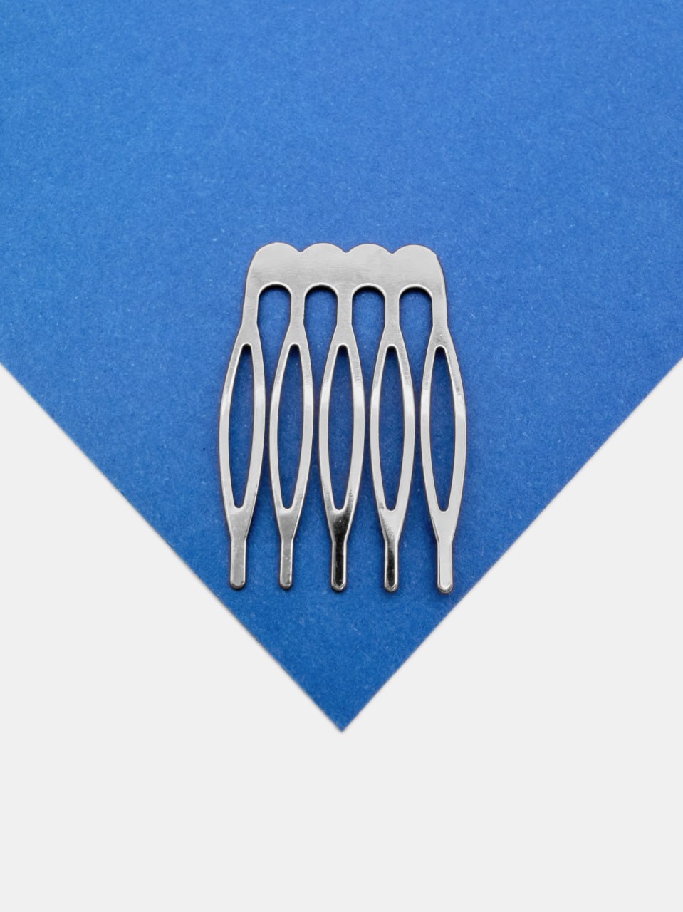 Гребень основа 26х39мм, 5 зубцов, серебро, СВ007
