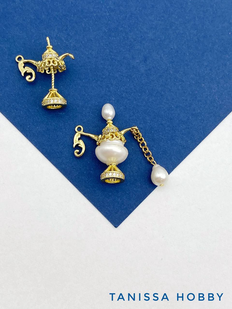 Подвеска коннектор лампа алладина для вклейки, 20мм, позолота, В423