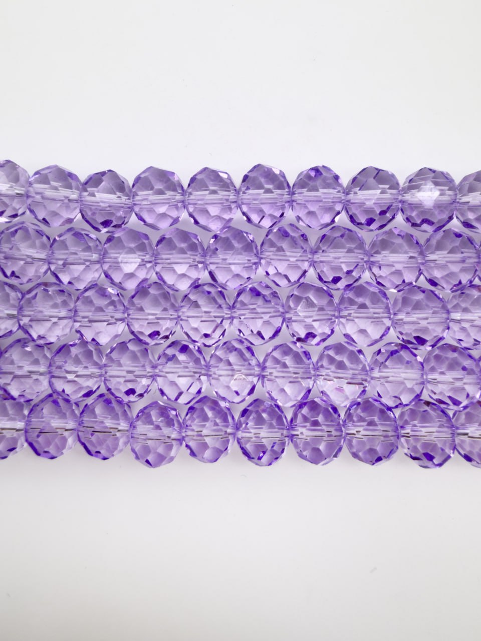 Хрусталь Рондели 10мм, сиреневый, 1/2 нити, Х528