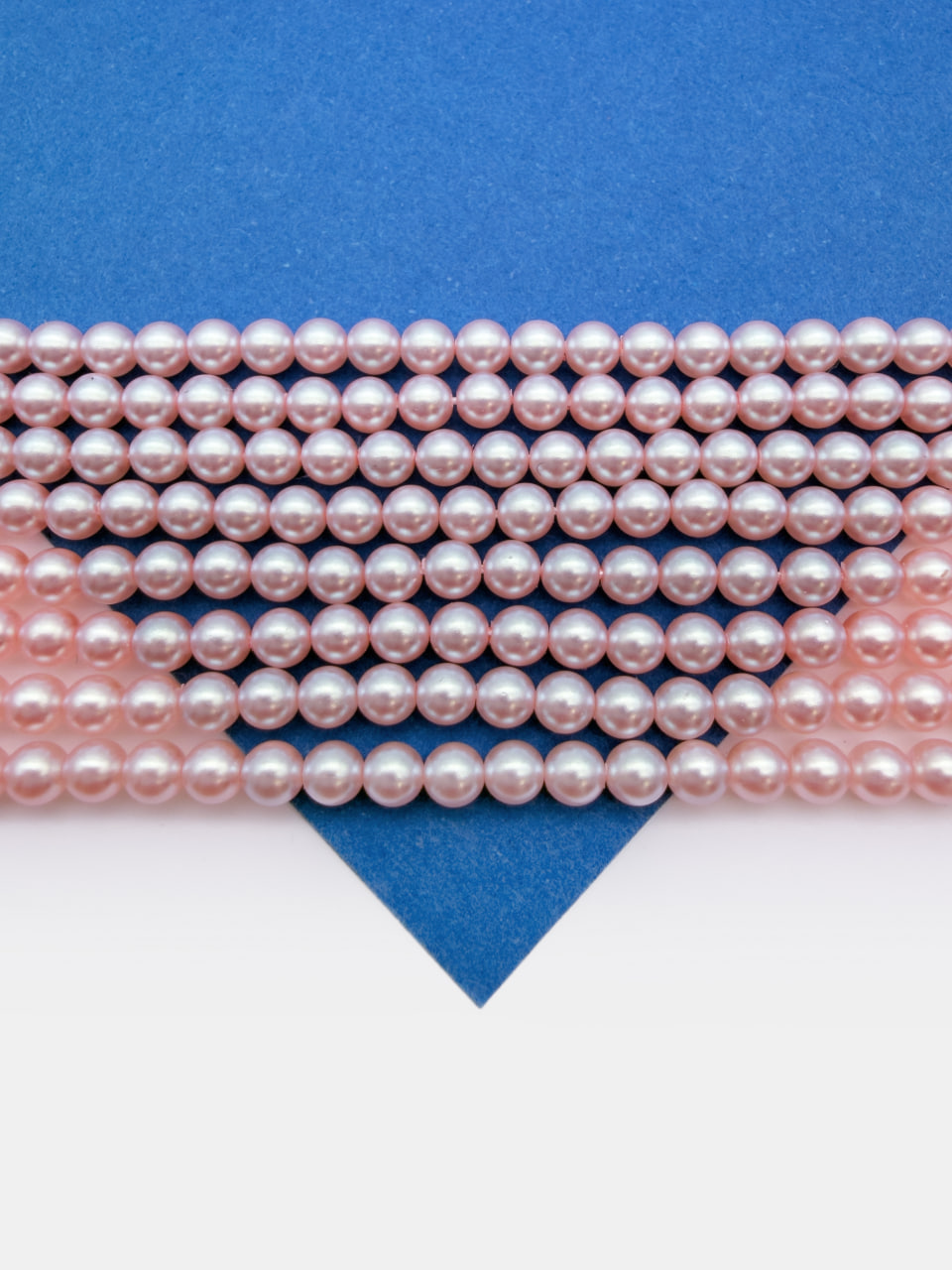 Жемчуг Майорка, розовый, Iridescent Pink, 4мм, нить, МА008