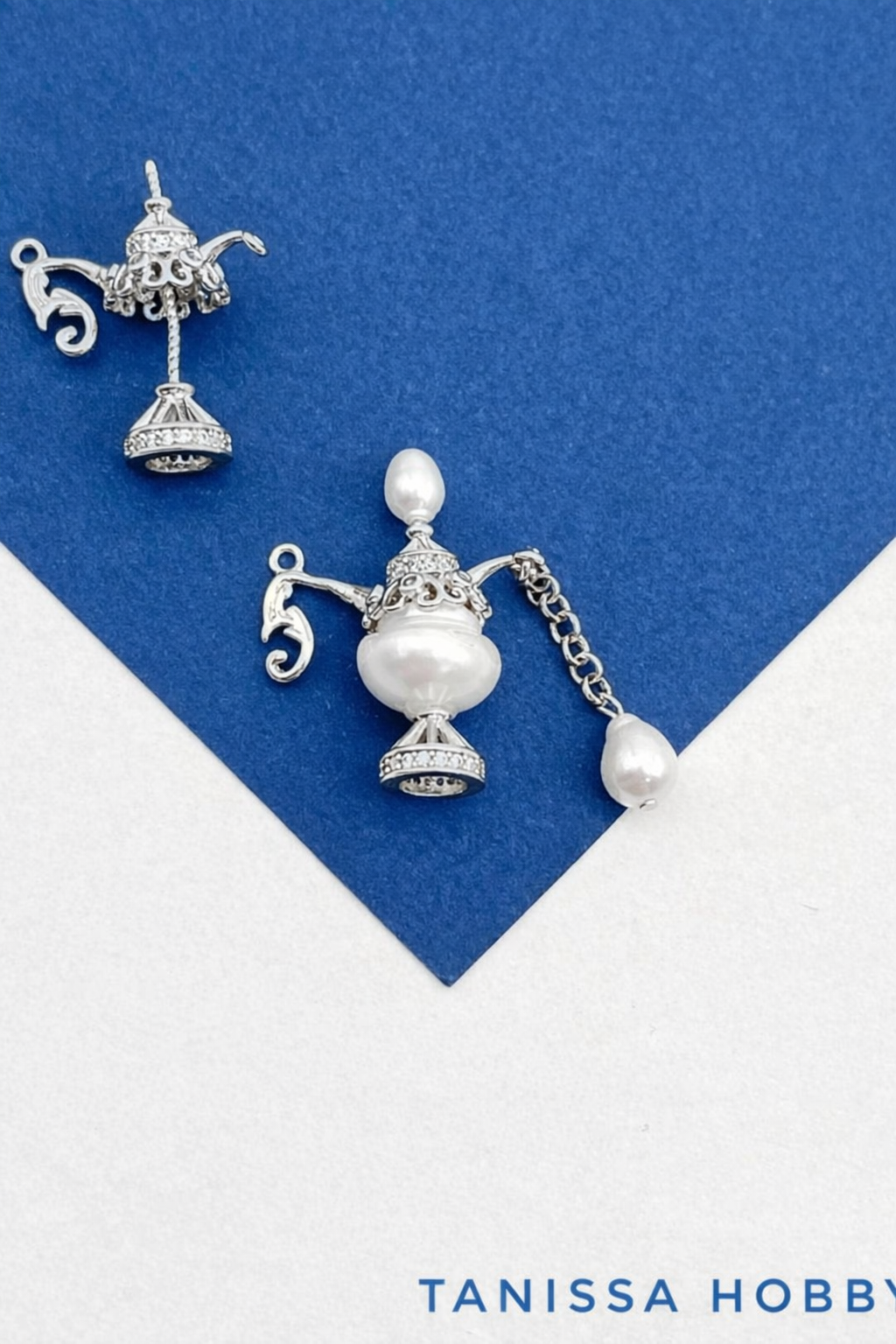 Подвеска коннектор лампа алладина для вклейки, 20мм, родий, В417