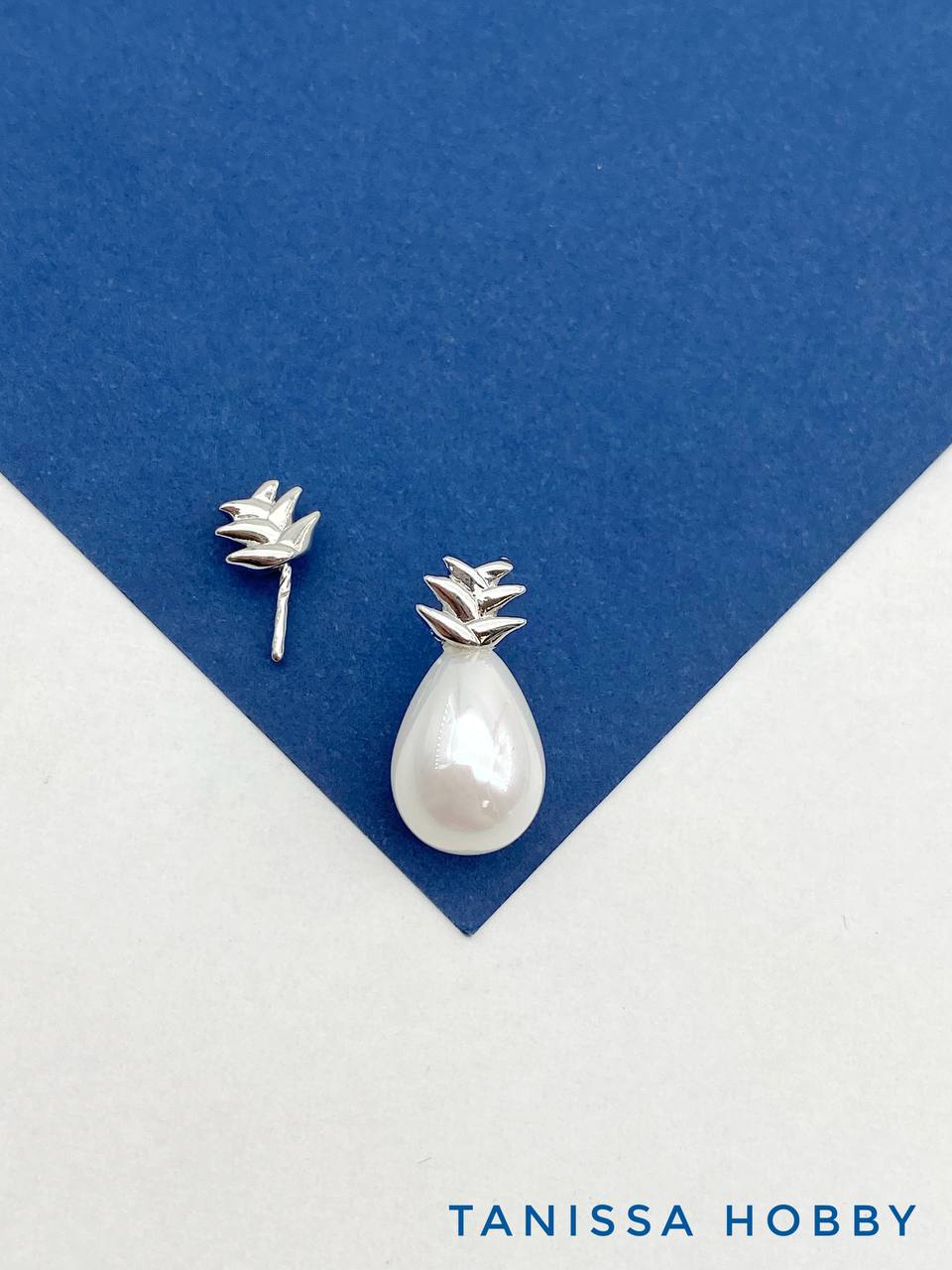 Подвеска бейл ананас для вклейки, 6мм, родий, В414