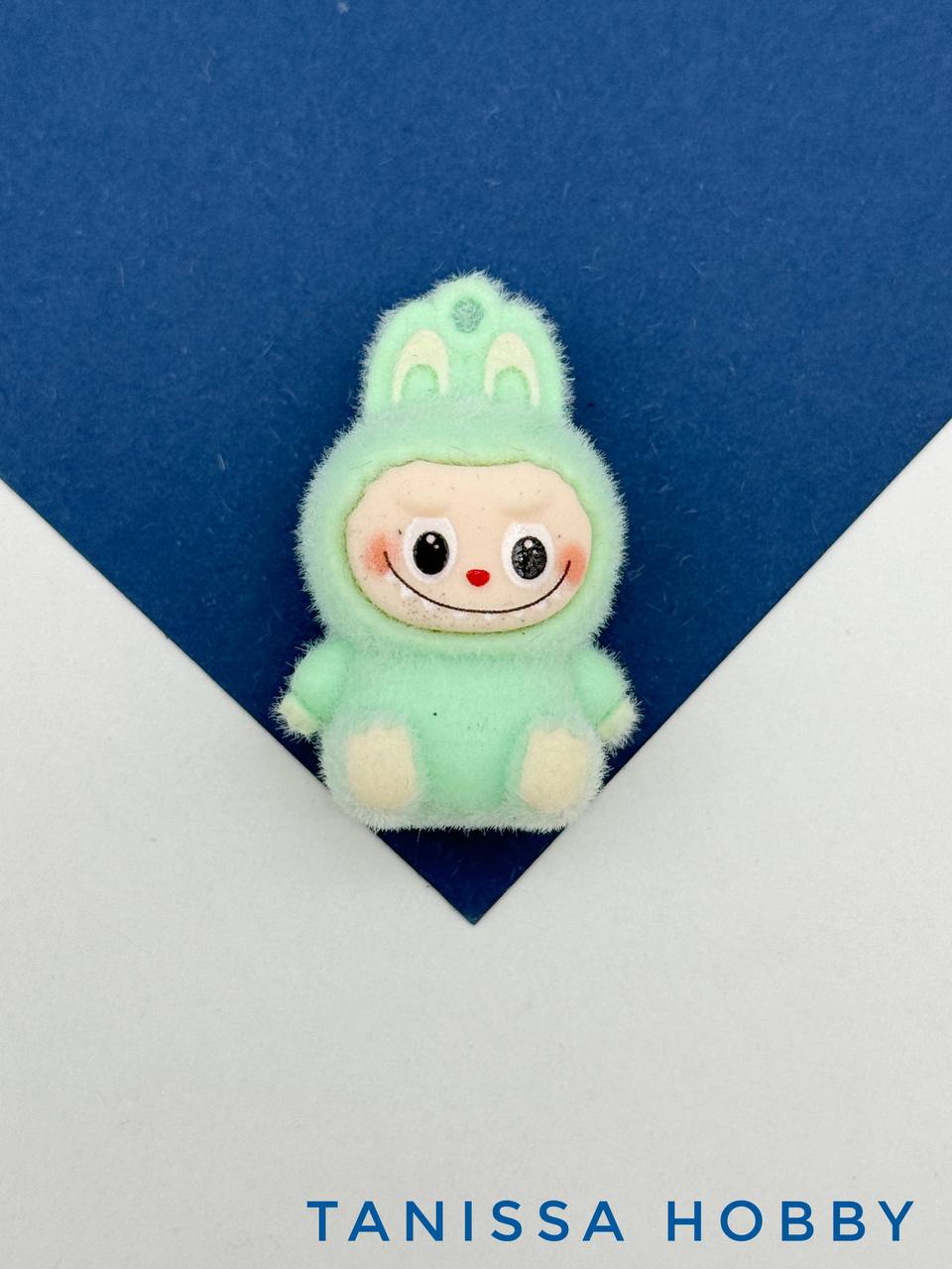 Подвеска плюшевая игрушка зайчик, 40х25мм, тиффани, пластик, П263