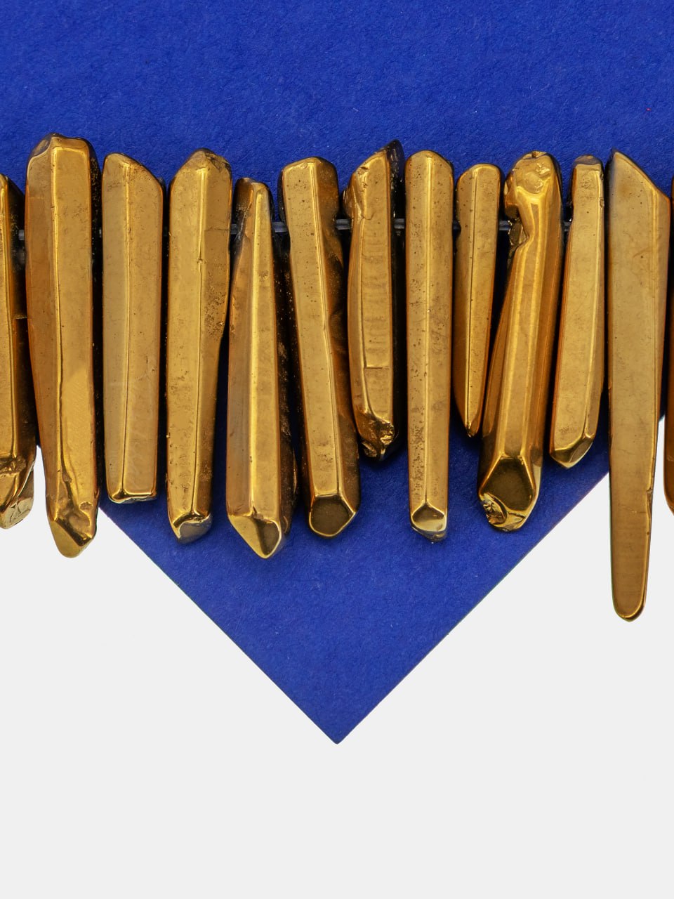 Тонированный кварц, золотой, кристалл 14-30мм, штука, Б037