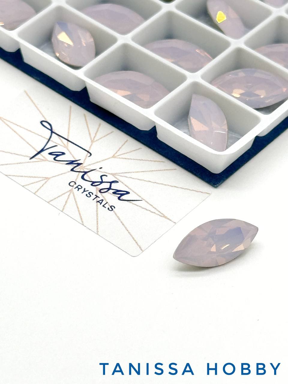 Кристалл наветт Rose Water Opal, 15х7мм, Tanissa Crystals, СТ353