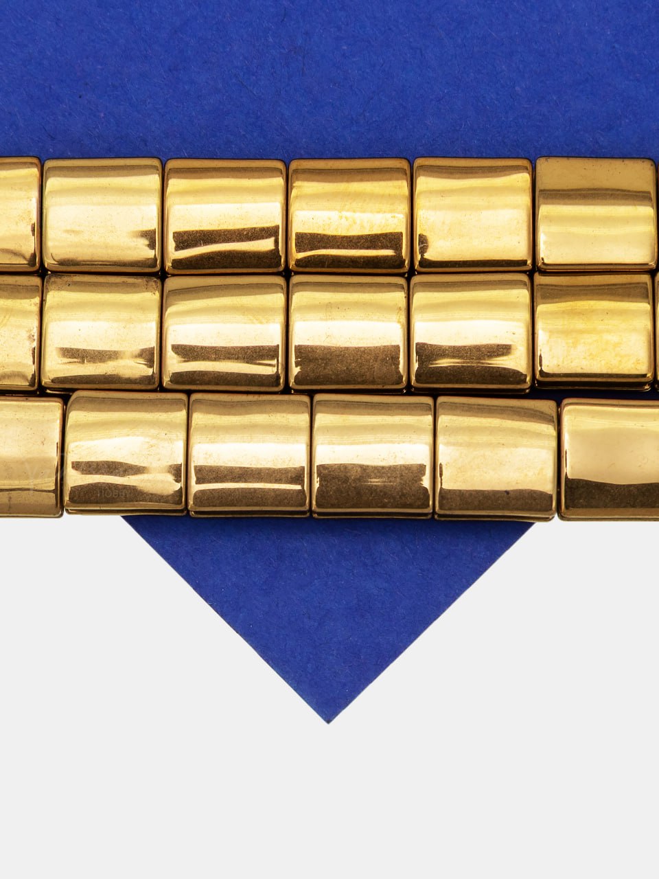 Гематин гематит бусины квадрат плоский 8мм, 1/2 нити, ГТ164