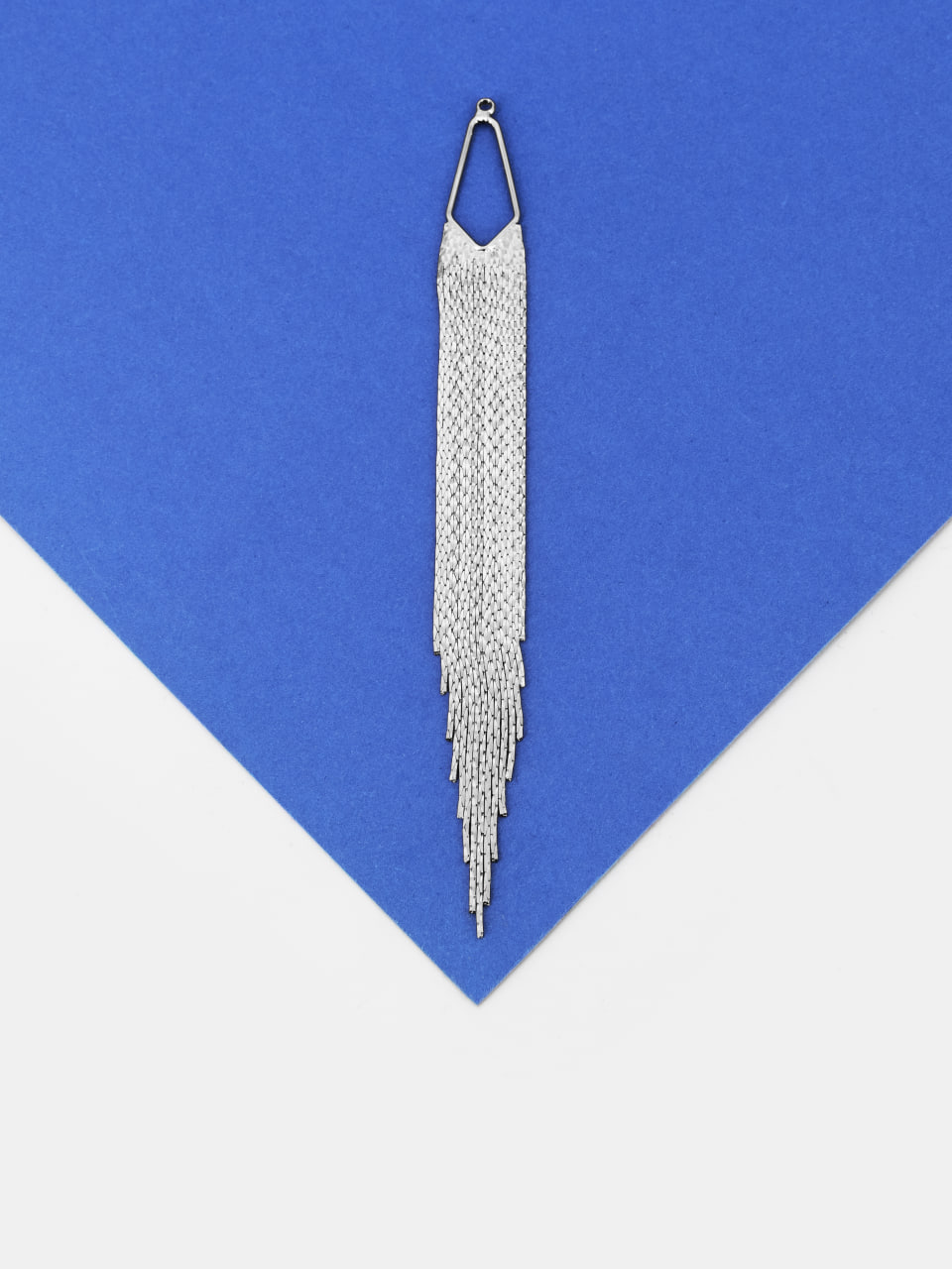 Подвеска цепочки кисточка, 12см, родий, ШТУКА, С418