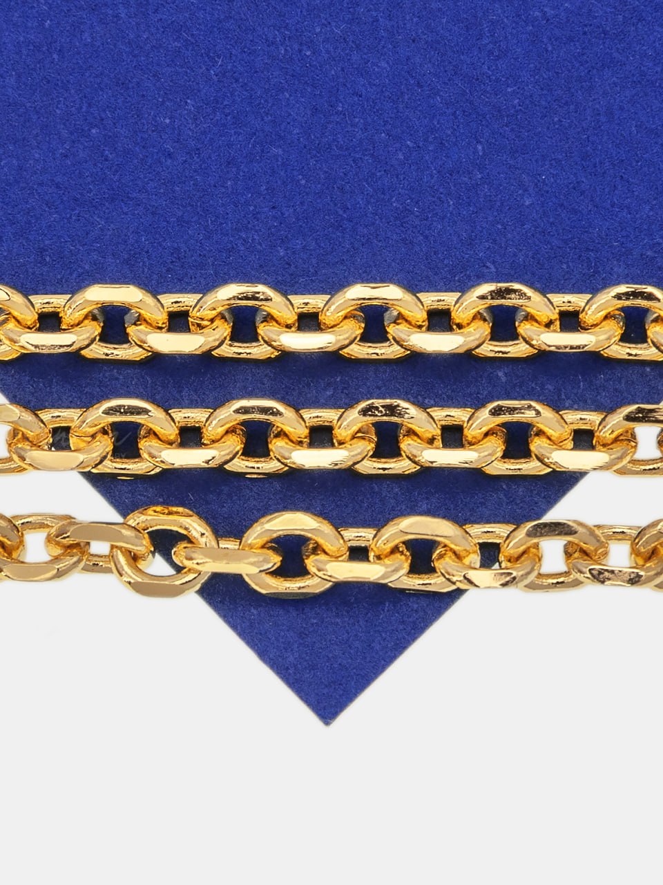 Цепочка якорная овалы огранка, 6х5мм, позолота, 50см, СН042