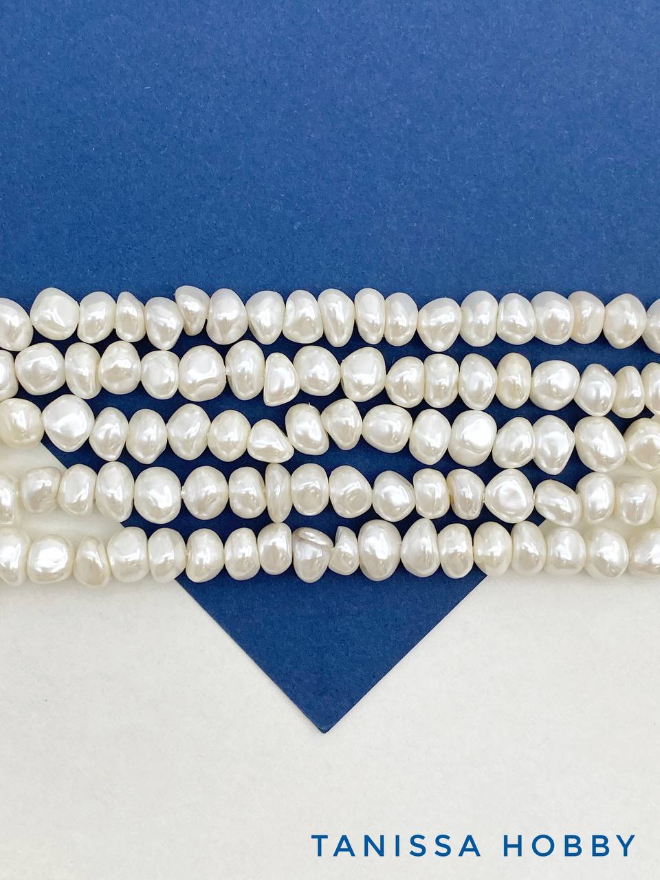 Жемчуг Майорка барочный кукуруза, 5х10мм, 1/2 нити, МА156