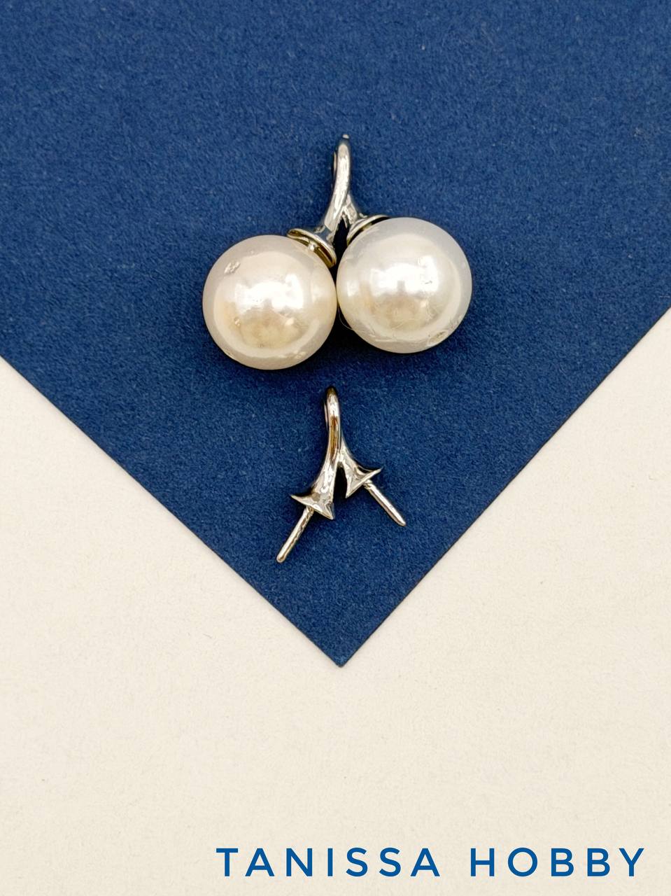 Подвеска бейл веточка, вишня, элемент для вклейки, 13х10мм, родий, В504