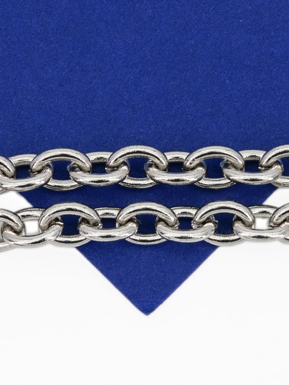 Цепочка якорная овалы, 8х6мм, родий, 50см, СН190