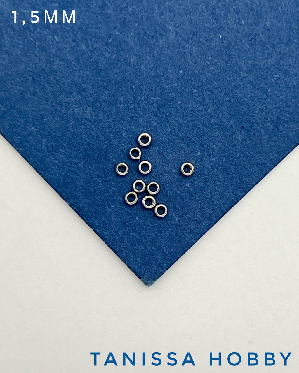 Кримпы зажимные 1,5мм родий. М607