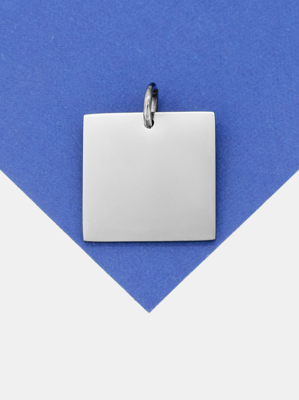 Подвеска квадрат шильдик, 20мм, сталь, Ч820