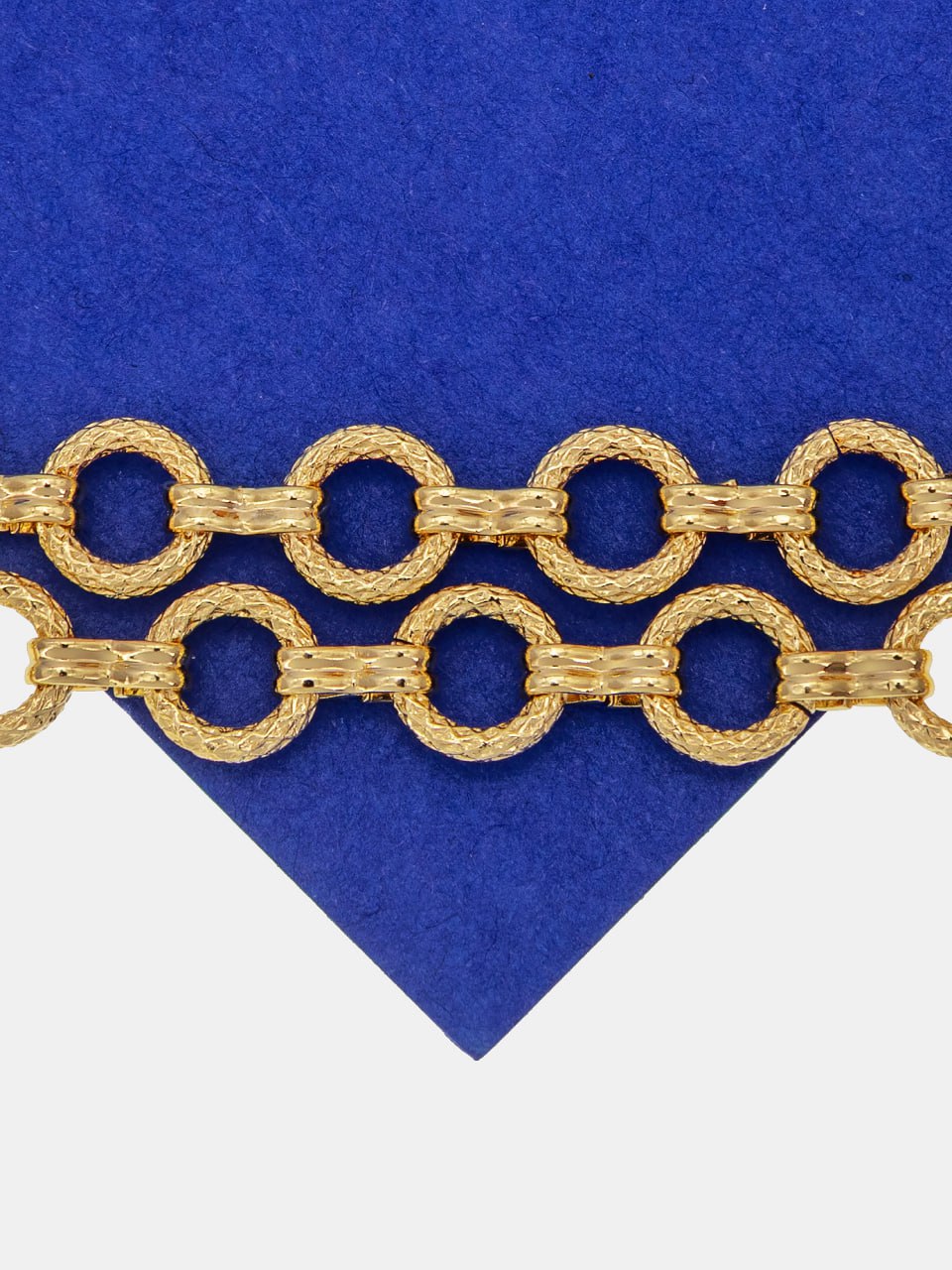 Цепочка рельефный круг, 7мм, позолота, 50см, СН111