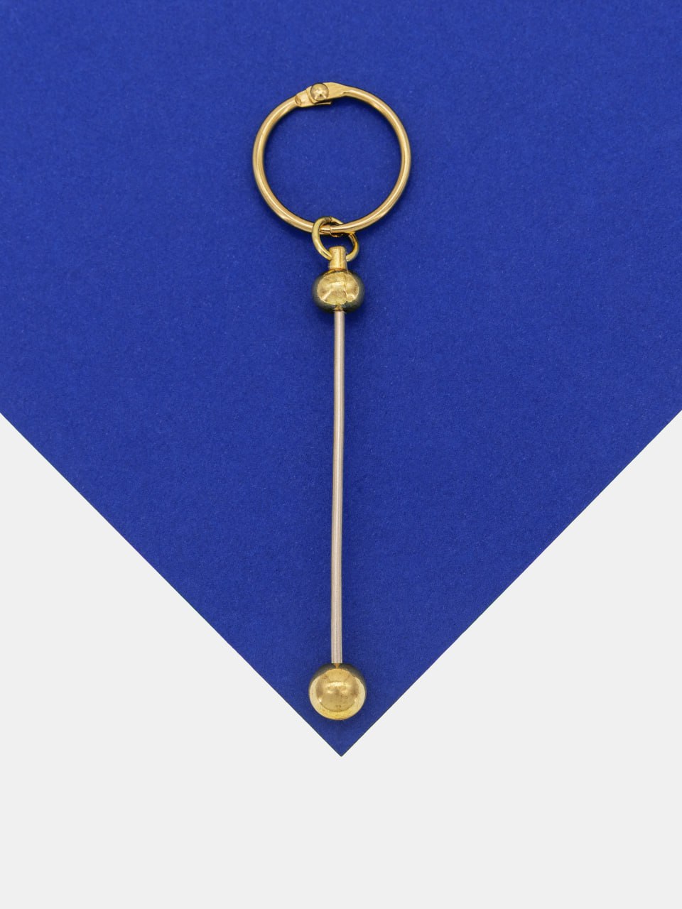 Основа для брелка, сталь, позолота, Л04