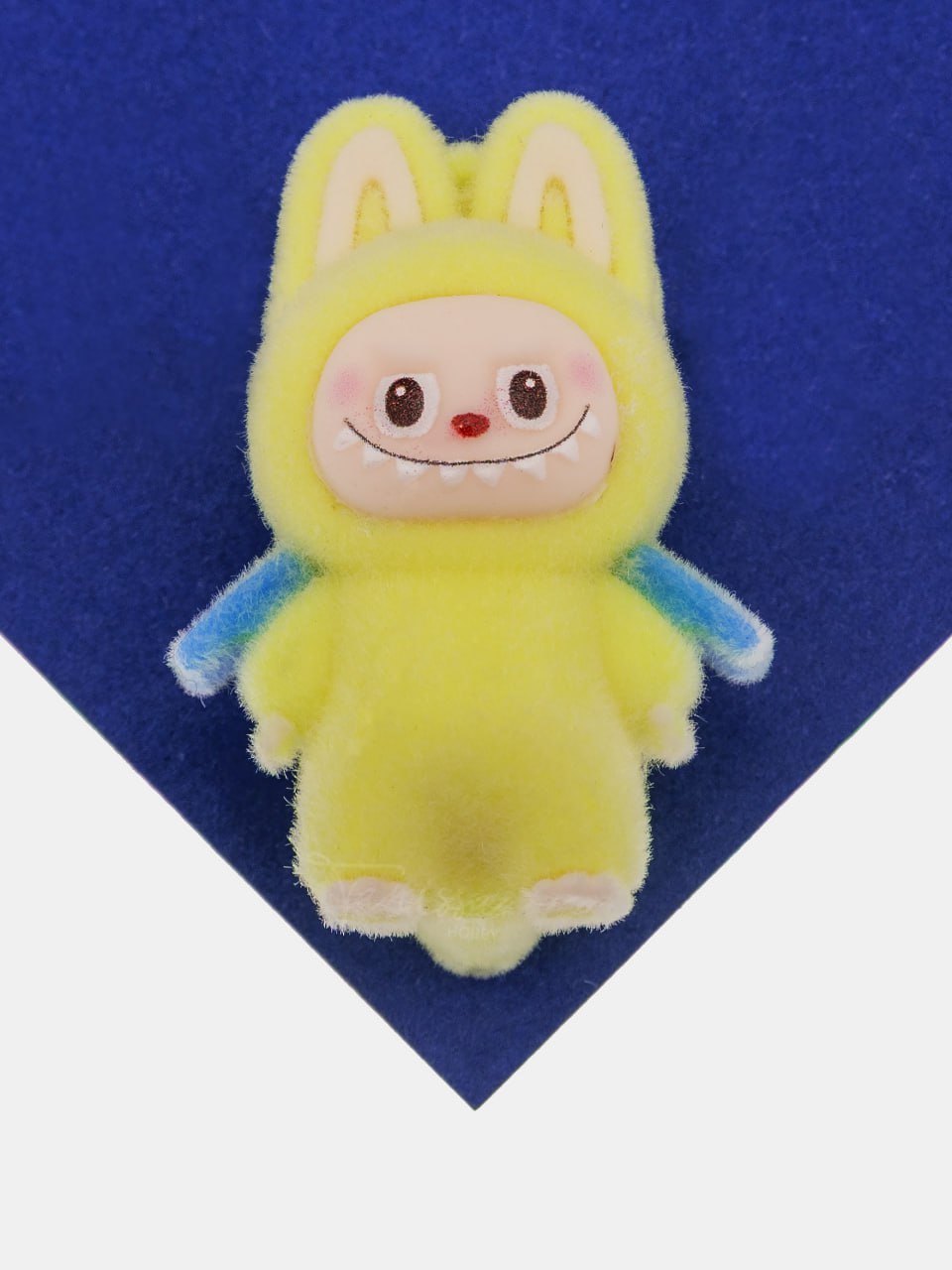 Подвеска плюшевая игрушка зайчик дракон, 47х33мм, желтый, П389