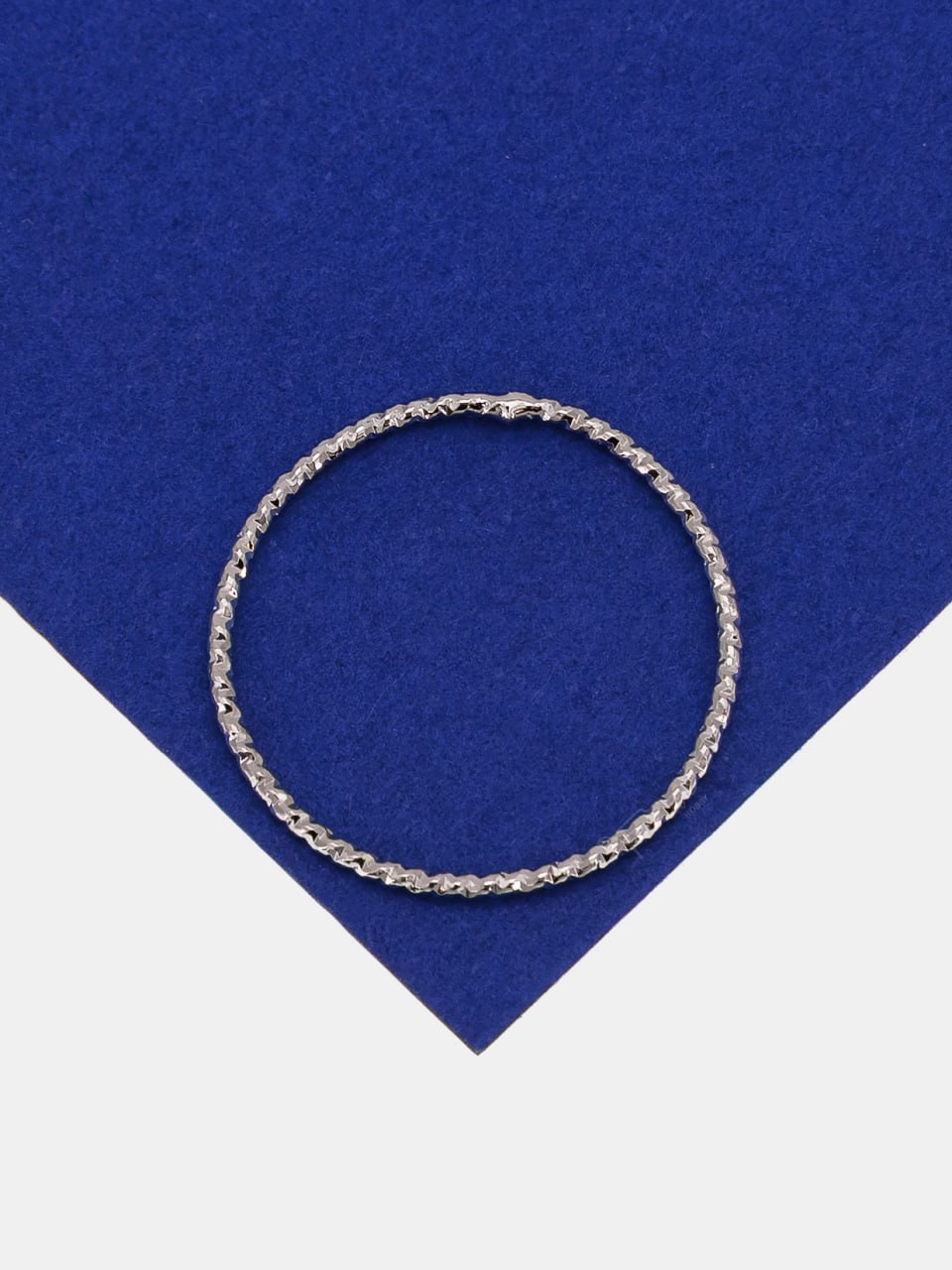 Коннектор витой круг, неразъемное кольцо, 20мм, родий, РА905