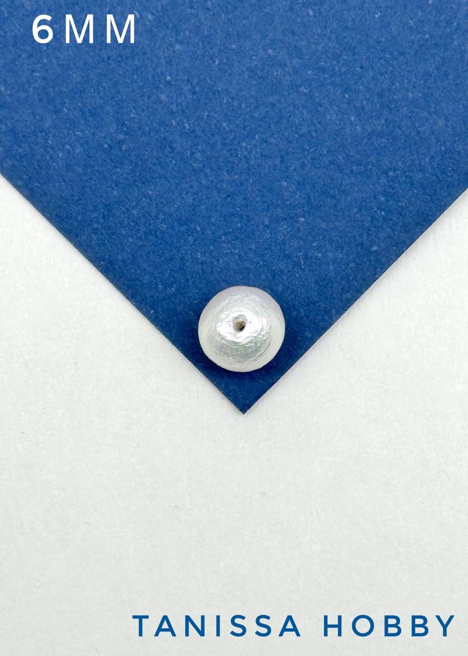 Хлопковый жемчуг 6мм, белый. Япония. ЖХ02