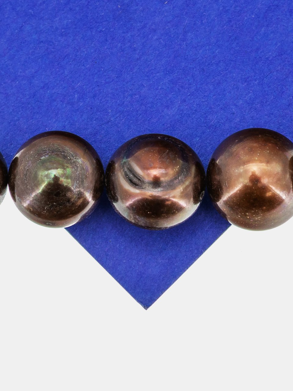 Жемчуг натуральный культивированный, круглый, яйцо, шоколадный, 12мм, А, нить, Ж215