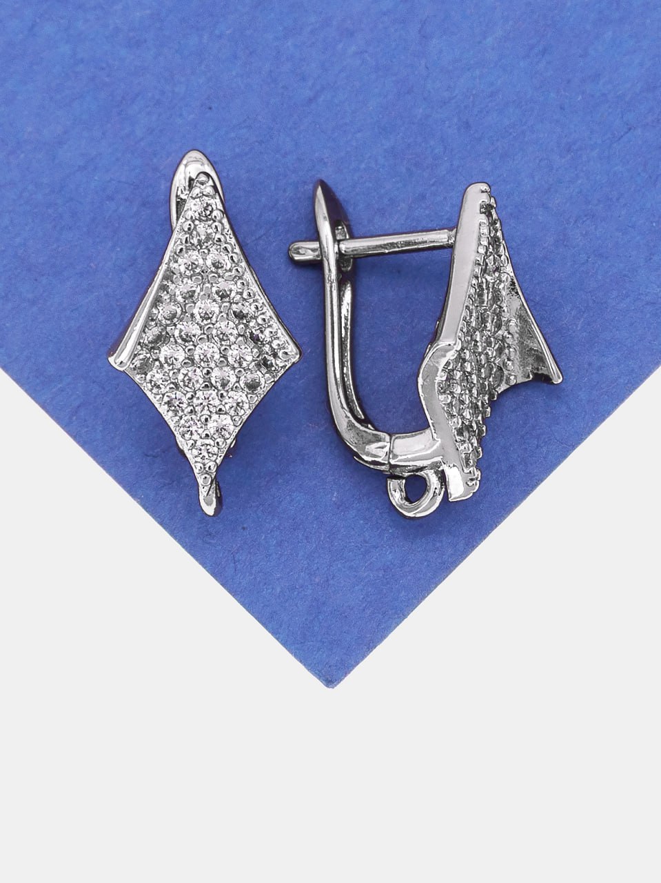 Швензы английский замок, ромб, родий, 806