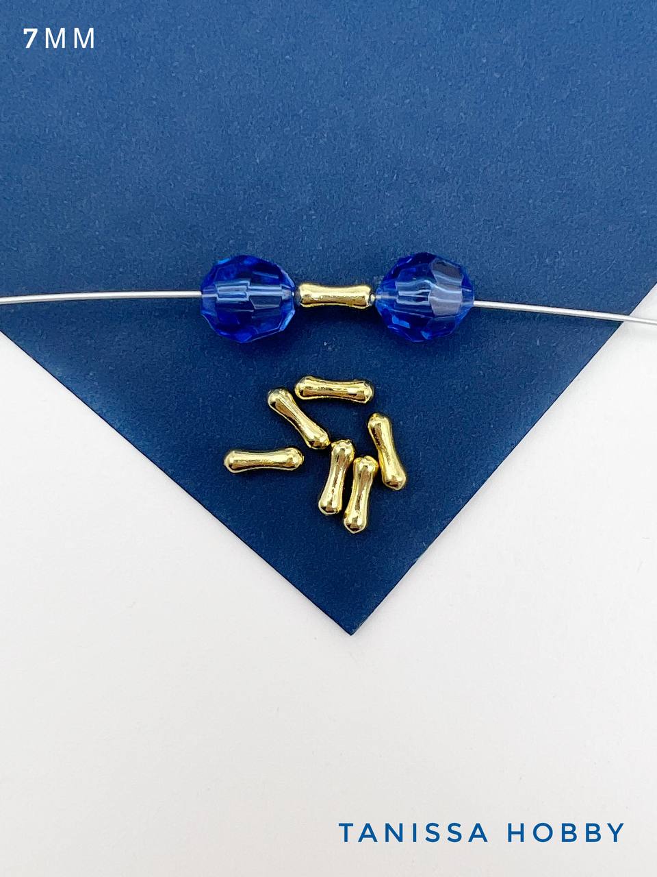 Разделители трубочки 7х2мм, 10шт, позолота. М710