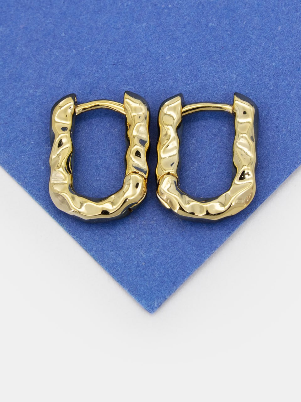 Швензы овалы конго мятый металл 16х12мм, позолота, 908