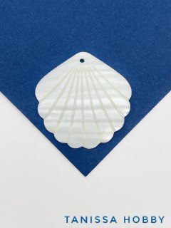 Перламутр бусина ракушка, 38мм, штука, ПМ180