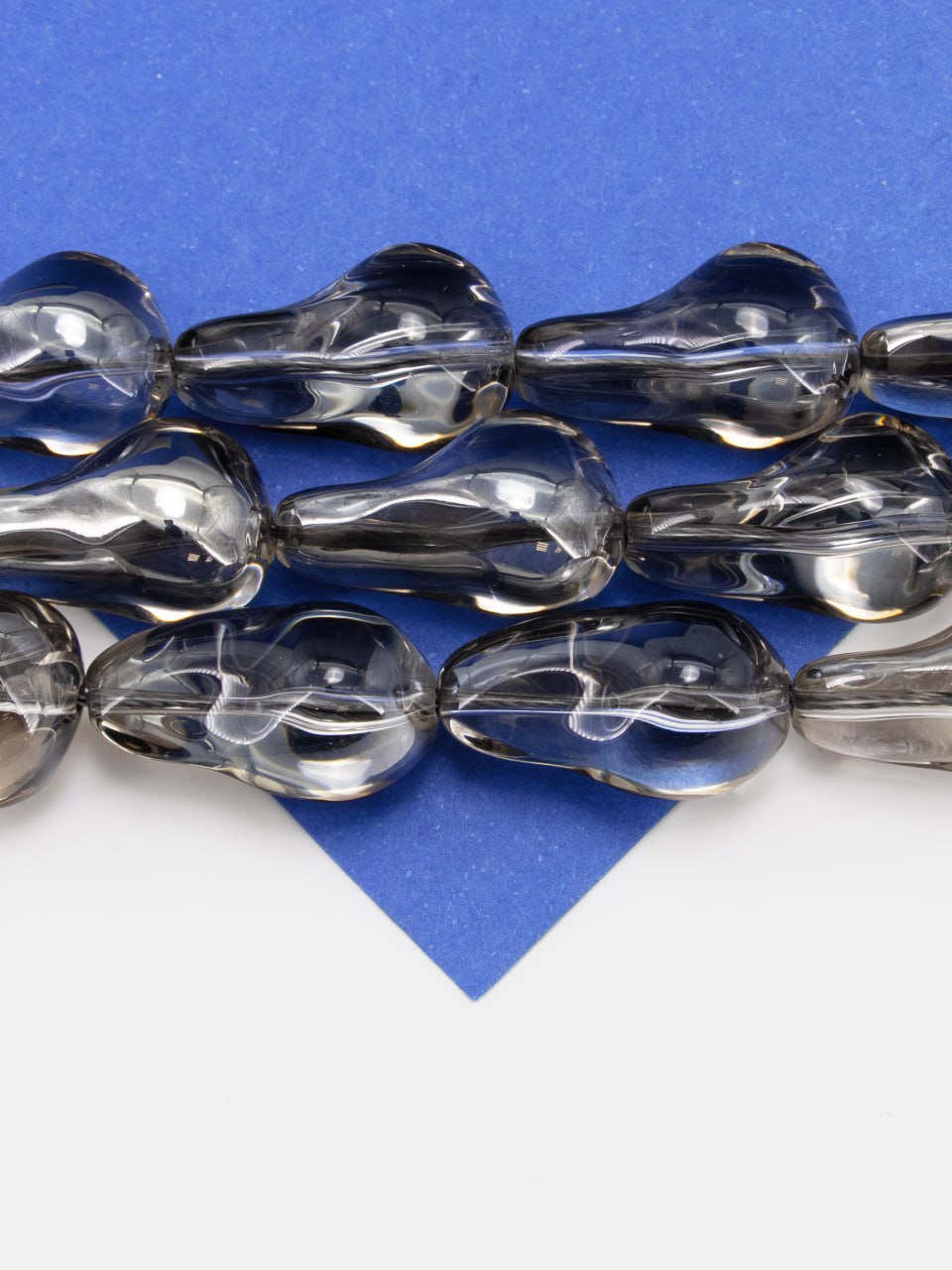 Хрусталь бусина Барочный жемчуг, серый, 22х13мм, штука, Х227