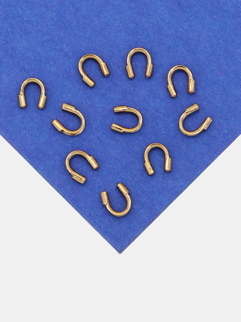 Протектор подкова защита для тросика, позолота, 10шт, РА120