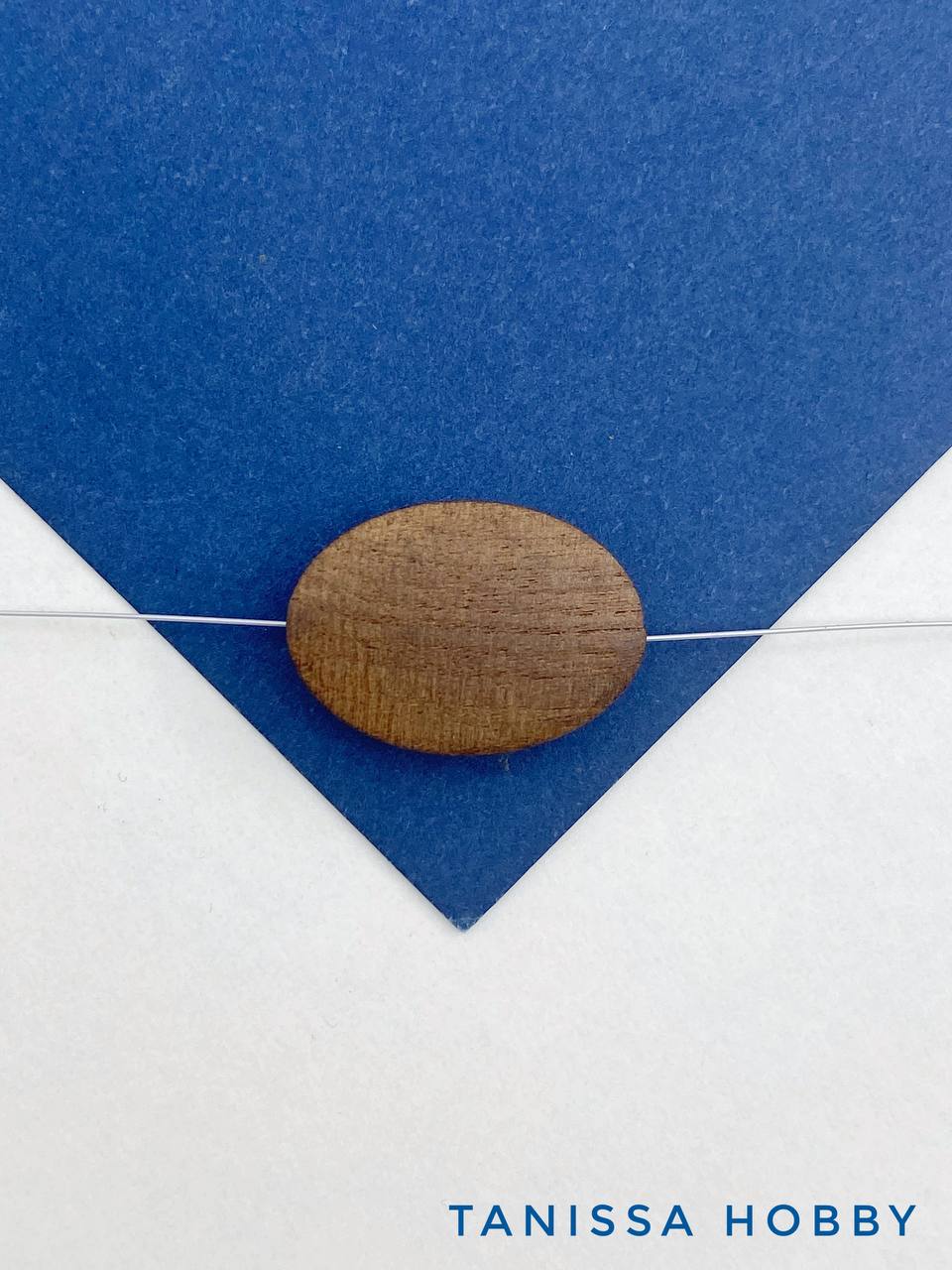 Деревянная бусина овал, 20х15мм, П218