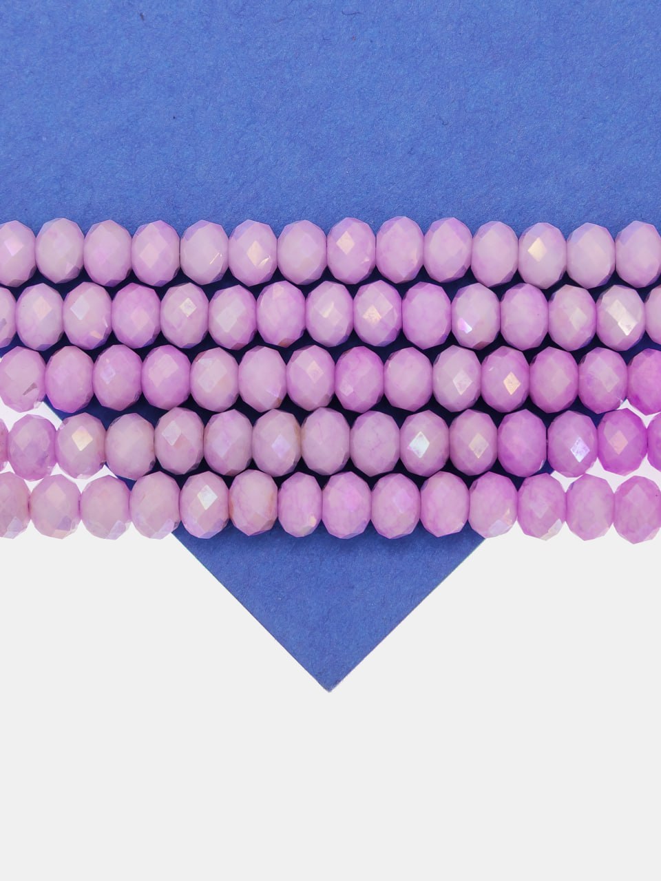 Хрусталь Рондели 6мм, фиолетовый АВ шайн, нить, Х508