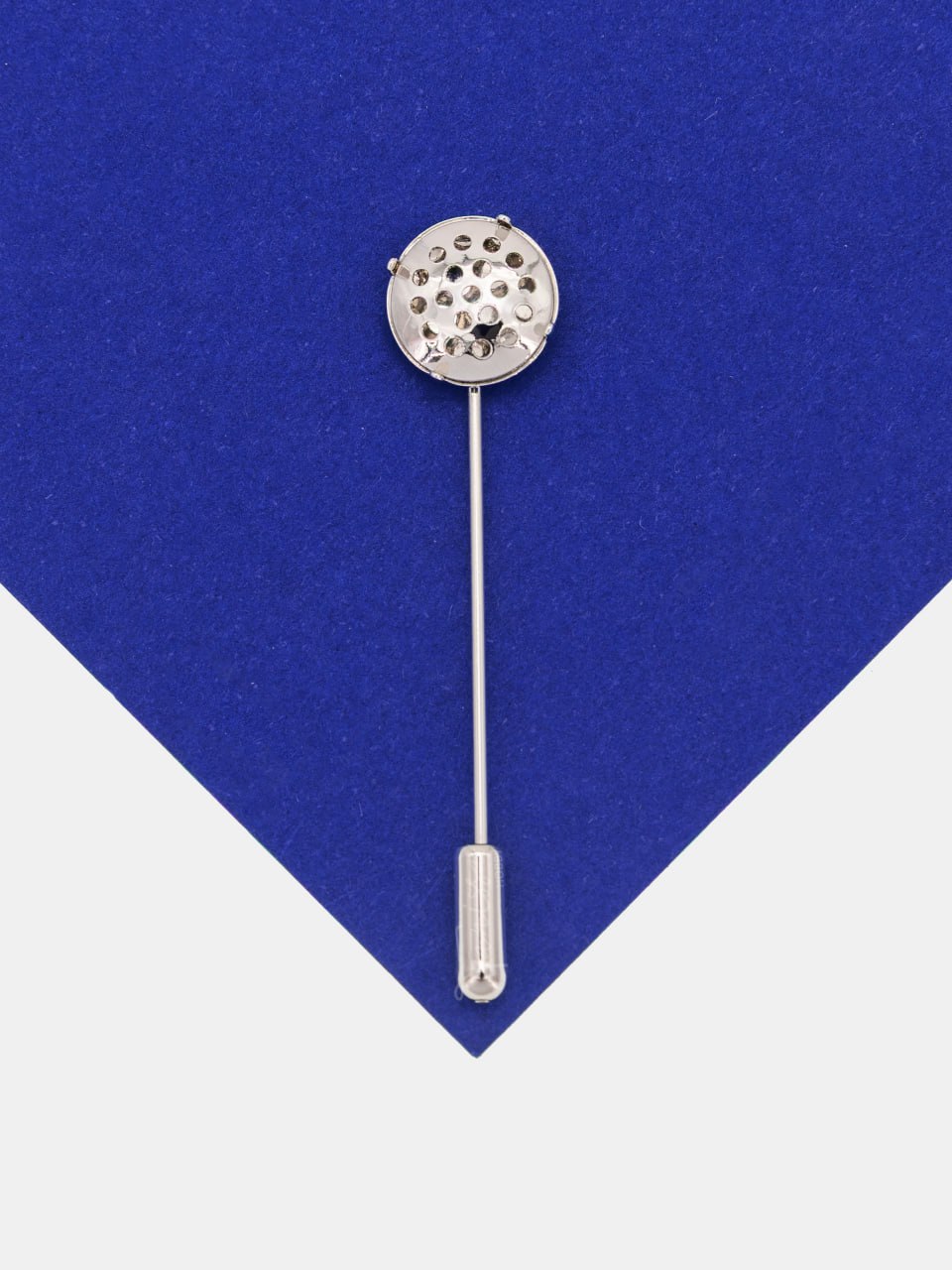 Основа для броши с основой для плетения, 57мм, родий, У011