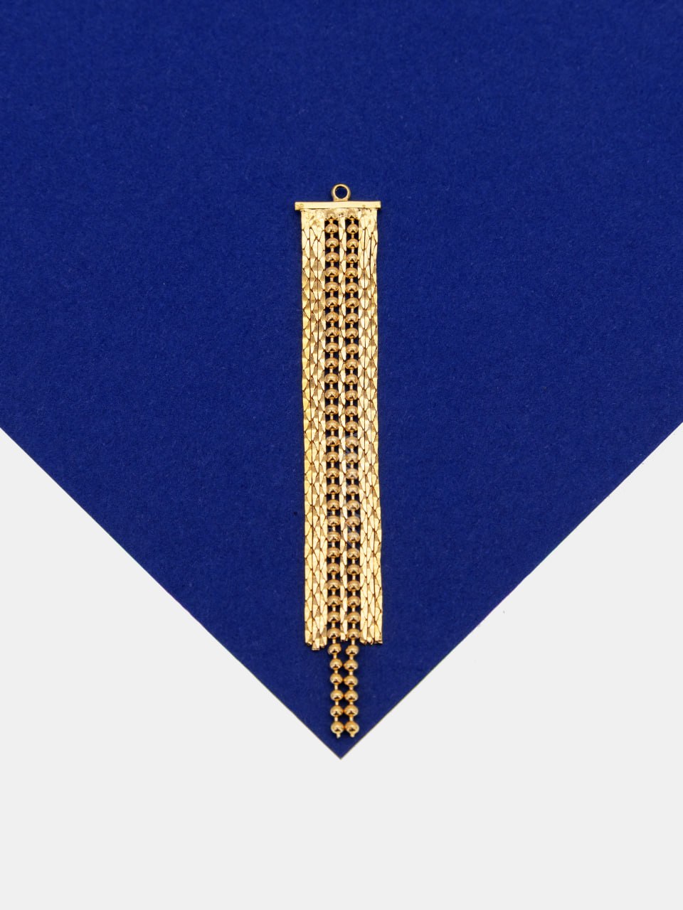 Подвеска цепочки кисточка с шариками 66мм, позолота, ШТУКА, С423