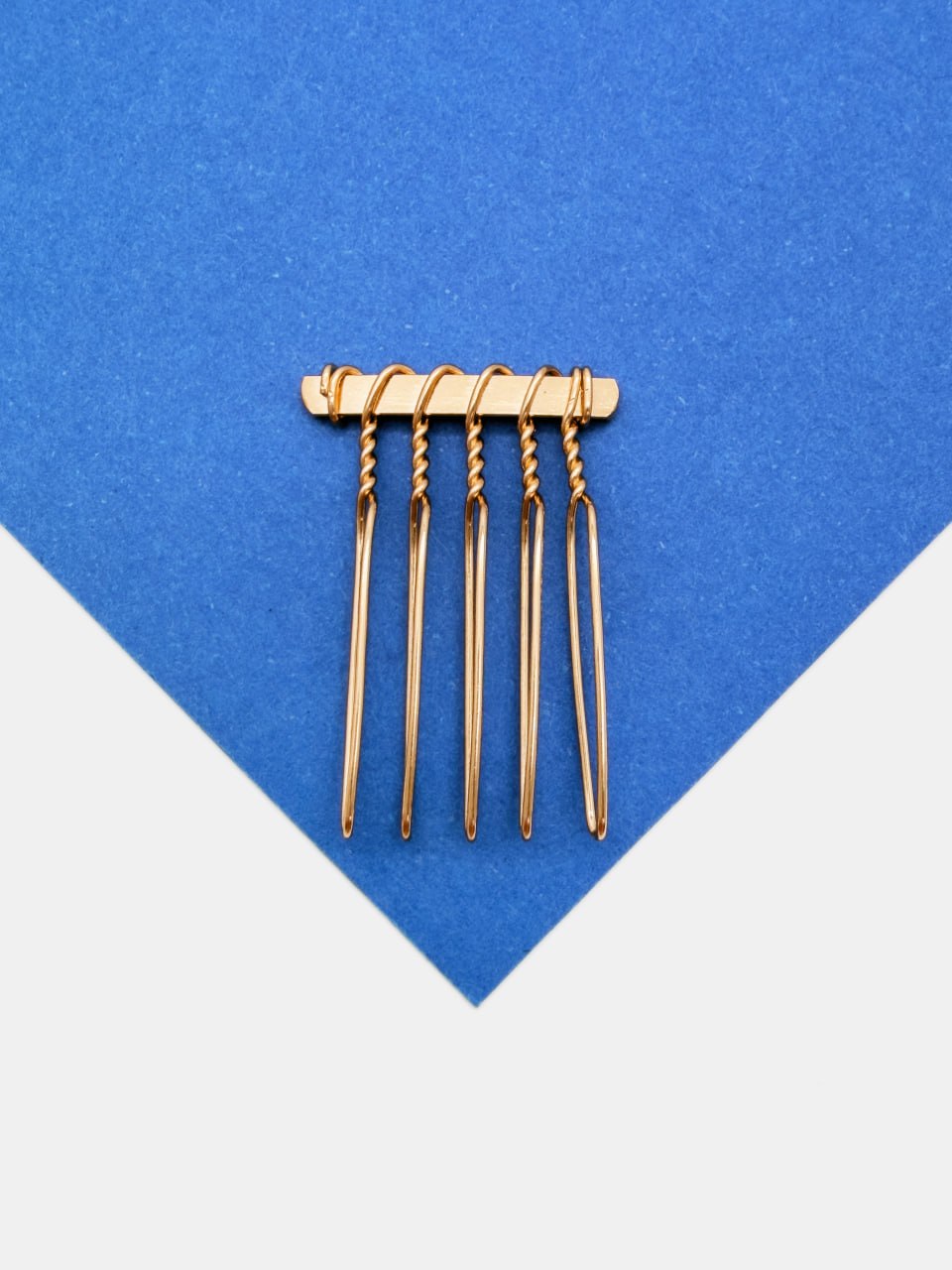 Гребень основа 23х34мм, 5 зубцов, золото, СВ010