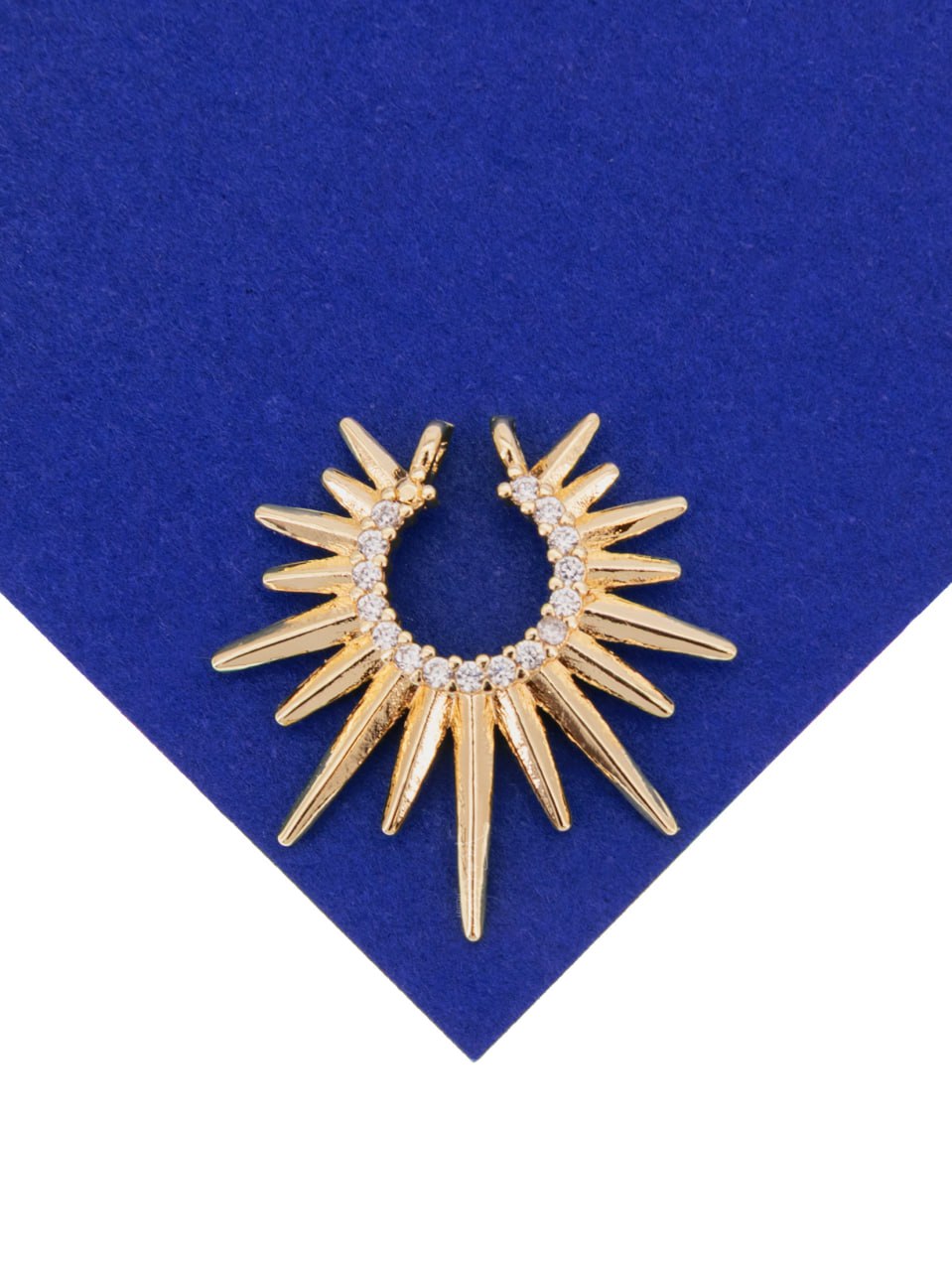 Подвеска коннектор лучи солнце, 23мм, позолота, Ю221