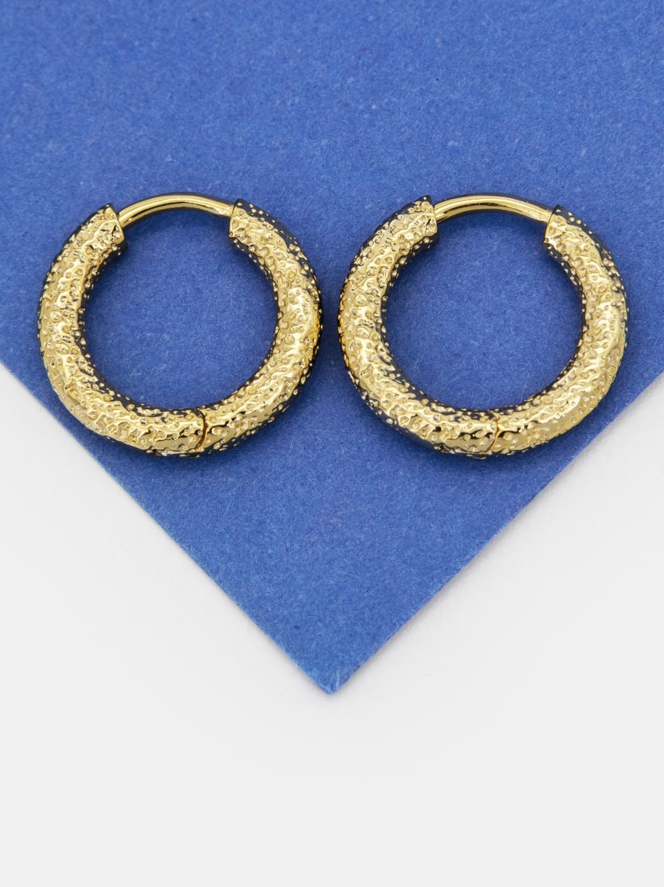 Швензы кольца конго фактурные 18х3мм, позолота, 907