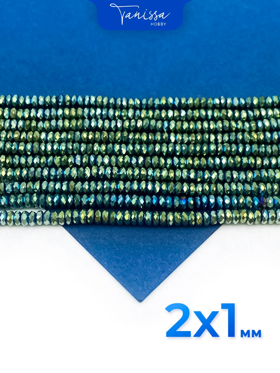 Гематин гематит бусины шайба, диск, огранка, зеленый, 2мм, нить, ГТ121