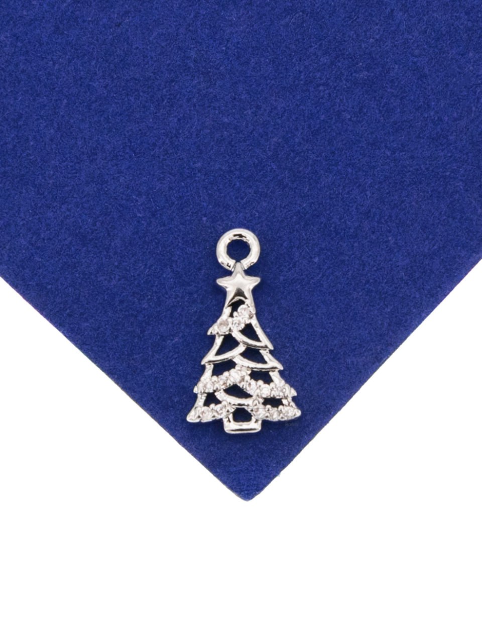 Подвеска елочка 14мм, родий, А802