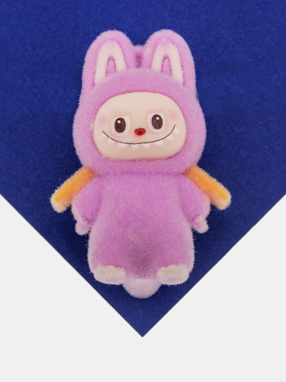 Подвеска плюшевая игрушка зайчик дракон, 47х33мм, фиолетовый, П388