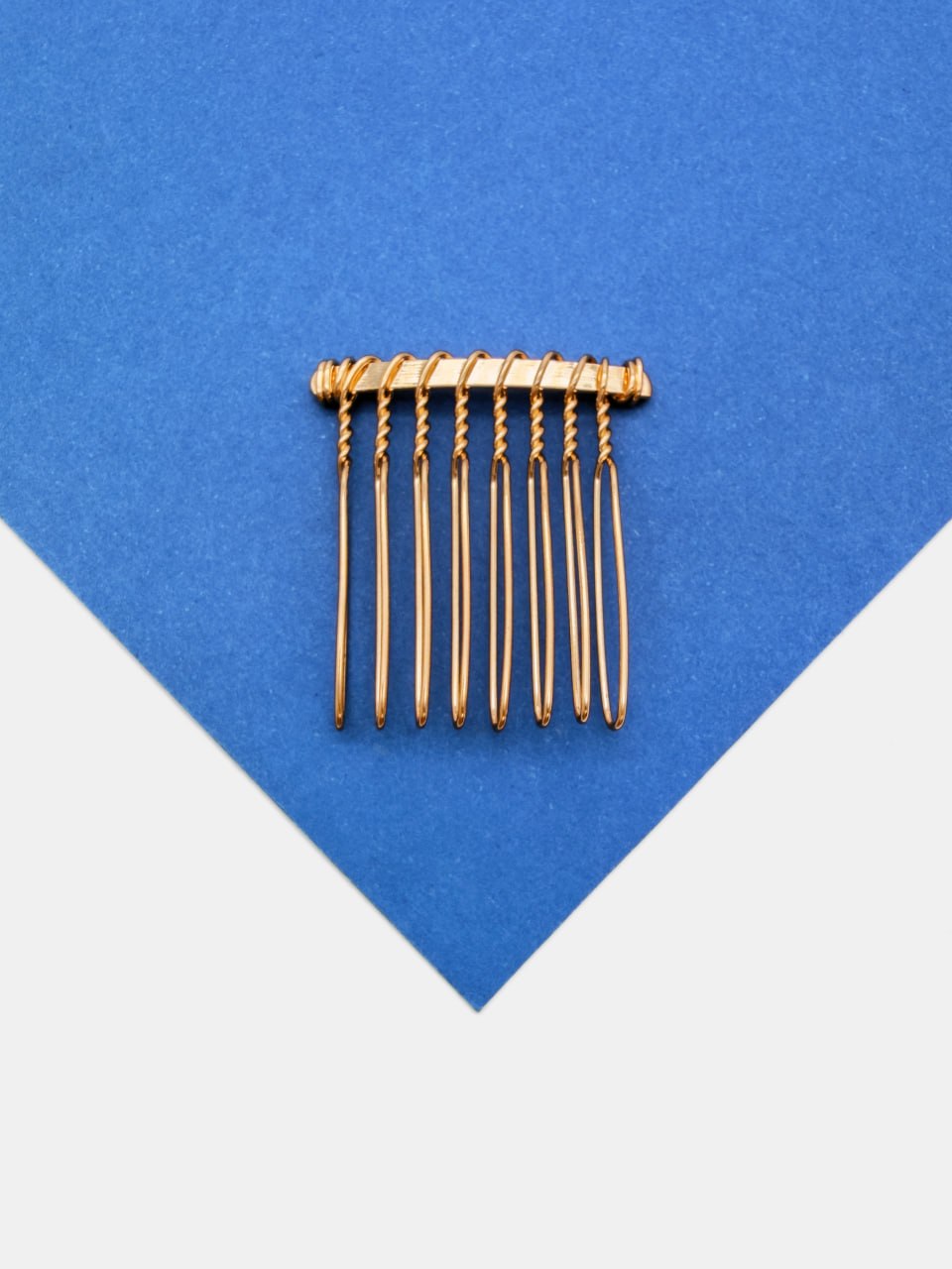 Гребень основа 33х36мм, 8 зубцов, золото, СВ012