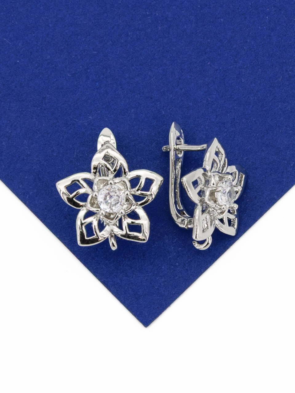 Швензы цветок, английский замок, родий, ШВ213