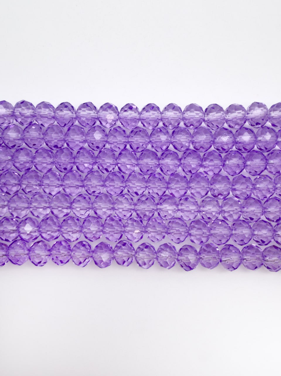 Хрусталь Рондели 6мм, сиреневый, нить, Х530