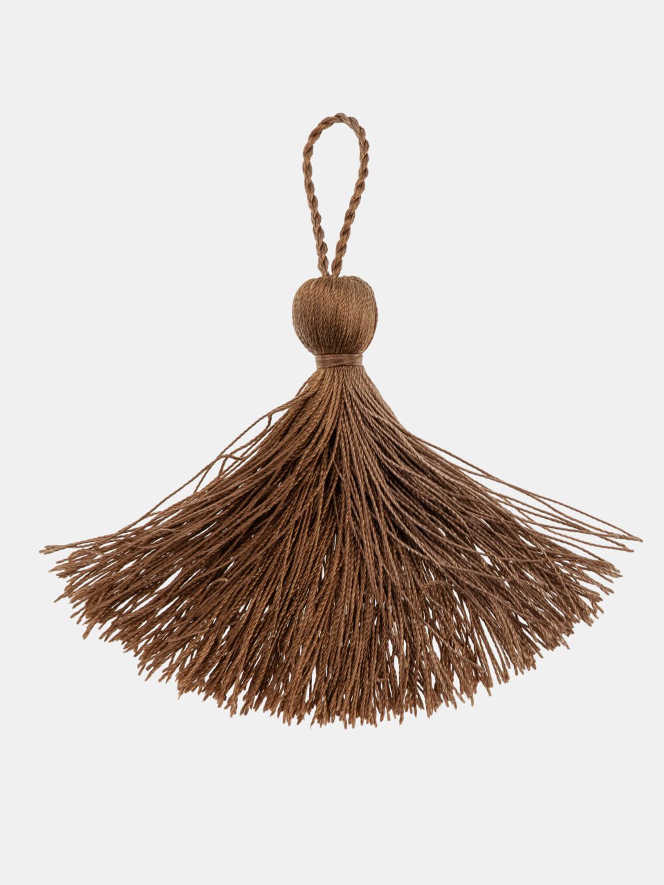 Кисточка для четок, 7,5см, бежевый светлый коричневый, КИ010