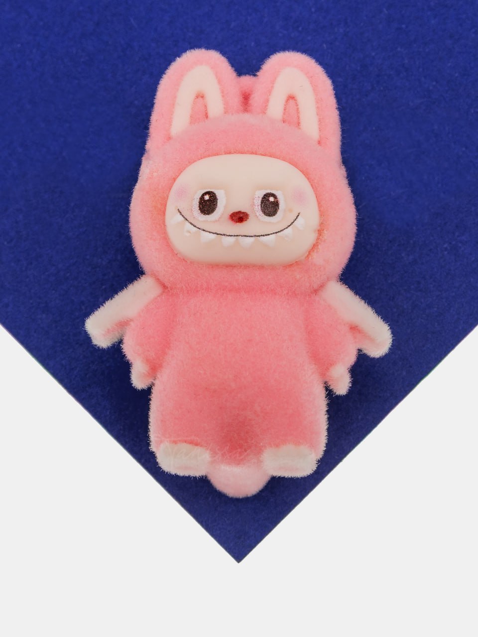 Подвеска плюшевая игрушка зайчик дракон, 47х33мм, розовый, П386