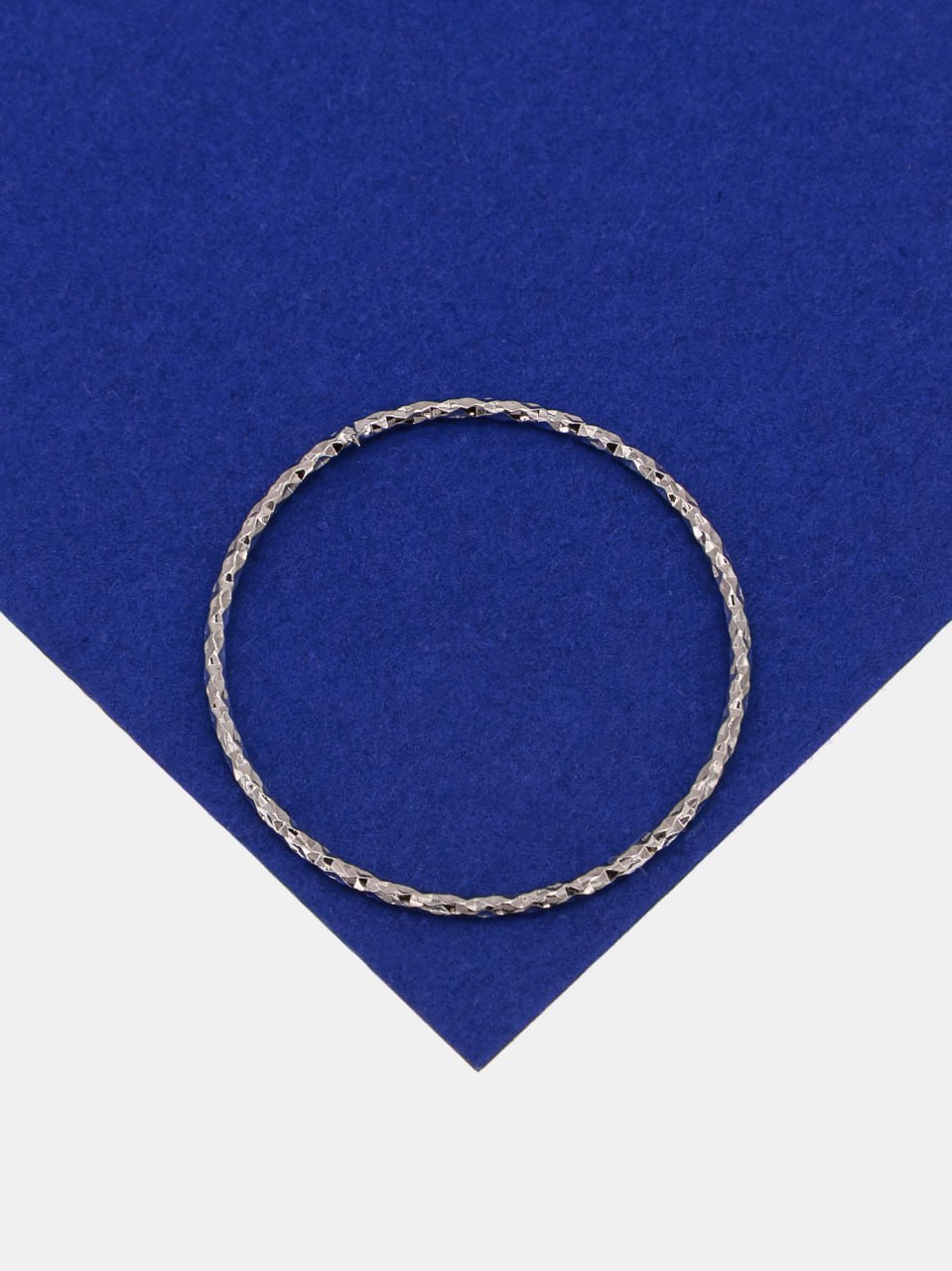 Коннектор витой круг, неразъемное кольцо, 25мм, родий, РА906