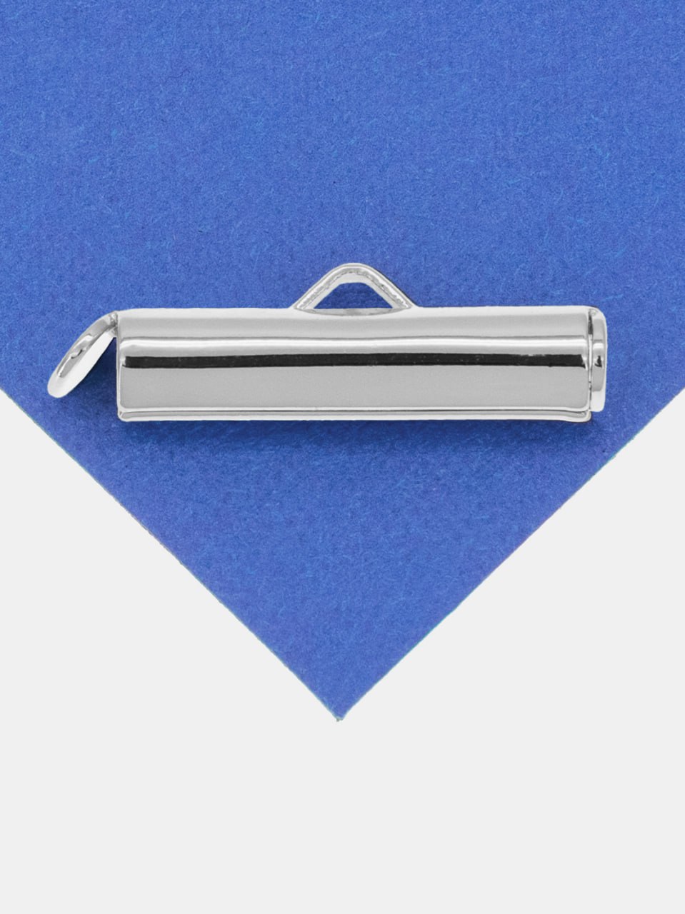 Концевик цилиндр, 20х4мм, родий, К018