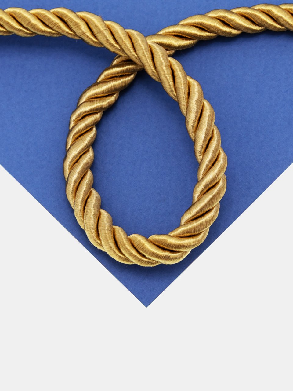 Шнур витой золото 8мм, метр, Ш039