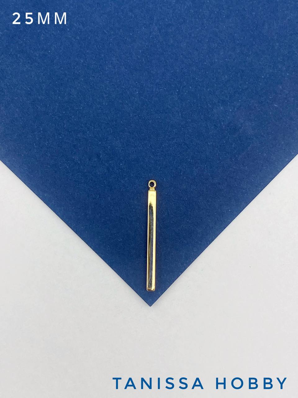 Подвеска палочка 25мм, позолота, Ю232