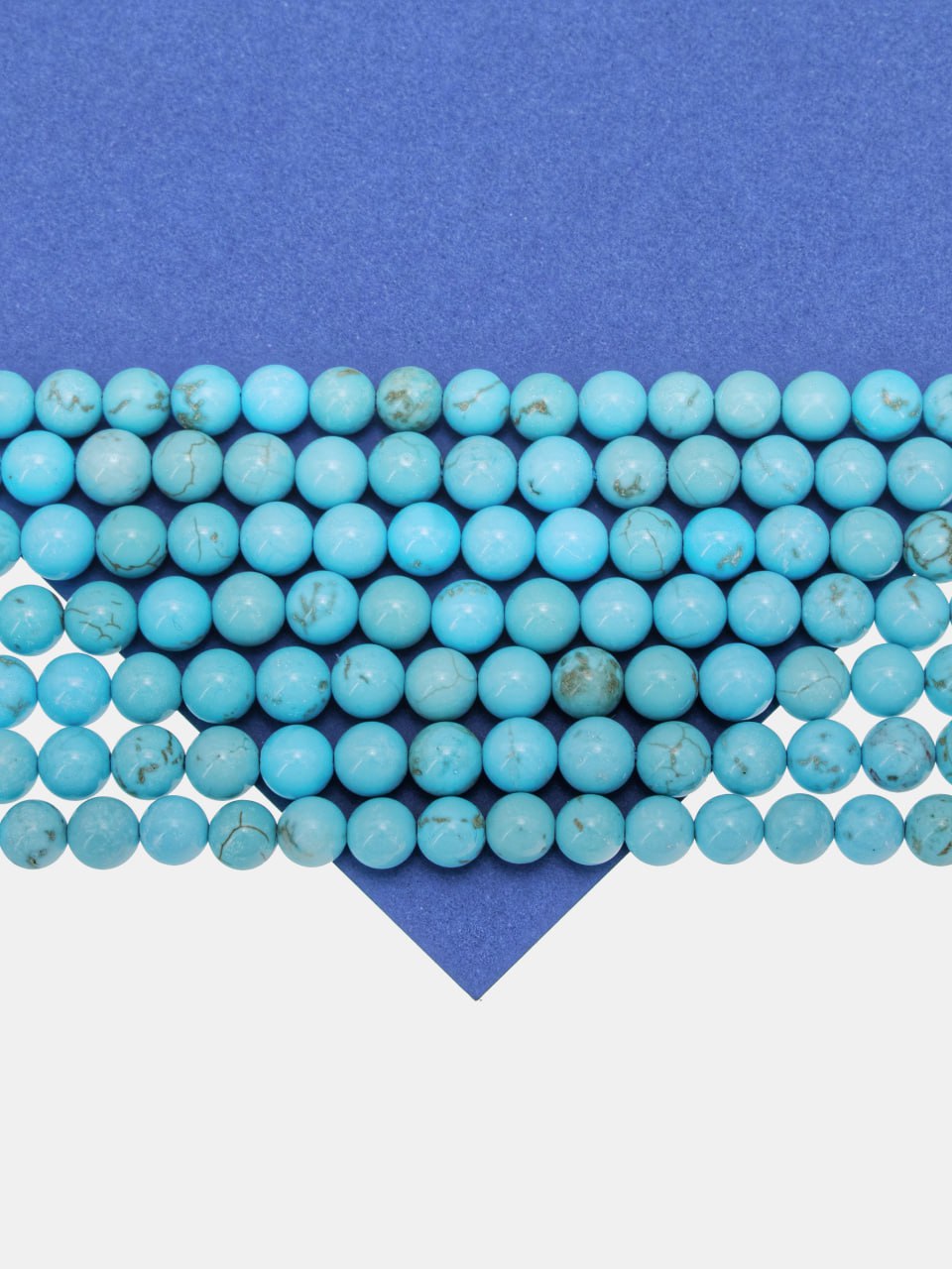Магнезит тонированный, бирюза имитация, бусины 6мм, 1/2 нити, Б287